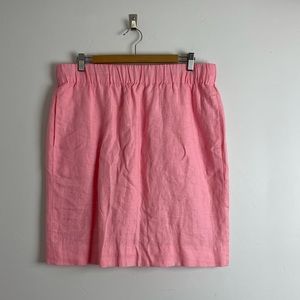 J. Crew Linen Pull On Skirt Sz L